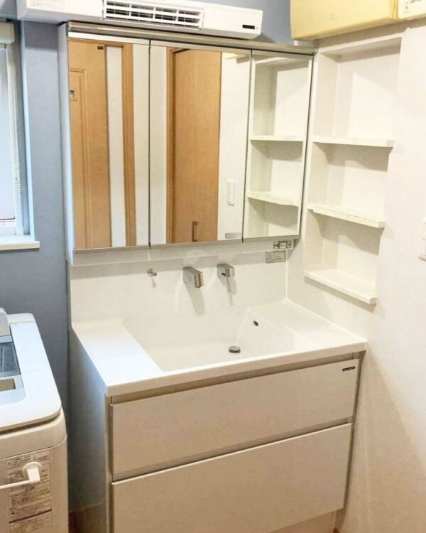 ウェットエリア&ドライエリア♪２つのエリアを便利に使い分けできる洗面化粧台